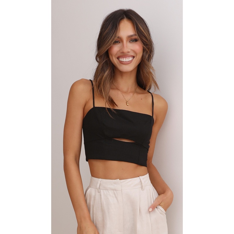 Serrima Crop Top – Black