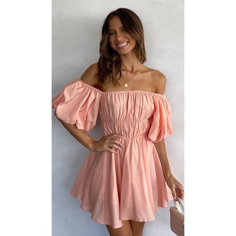 Adi Mini Dress – Peach