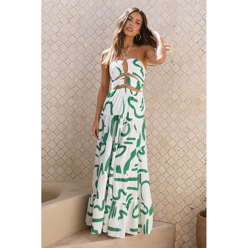 SEVEN WONDERS Yorkalina Maxi Dress Emerald