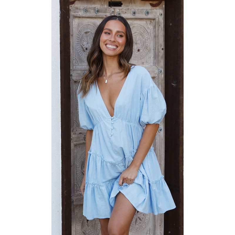 Tamia Mini Dress – Blue
