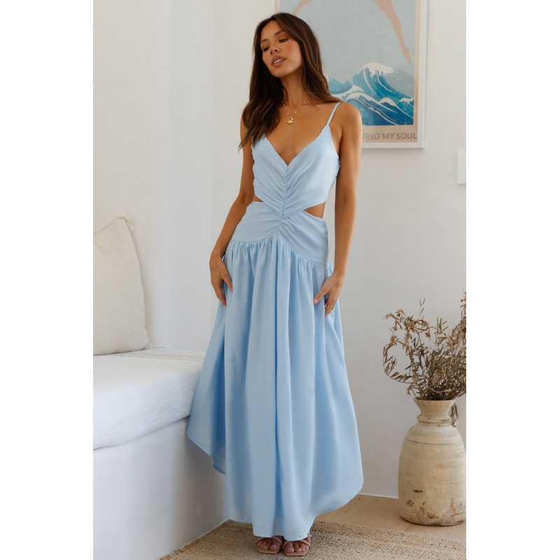 Azure Horizon Maxi Dress Blue