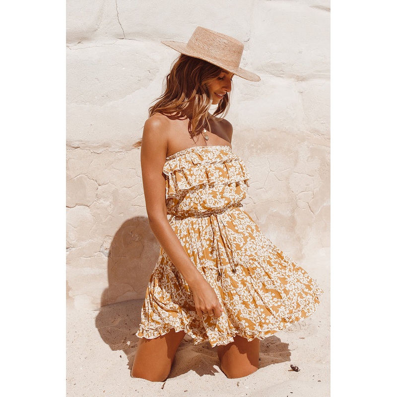 Run Away Dress Mustard