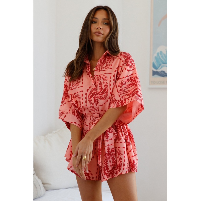 Sending Felicitations Romper Red