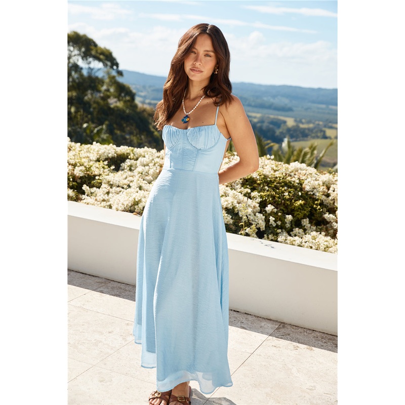 Best Dressed Maxi Dress Blue