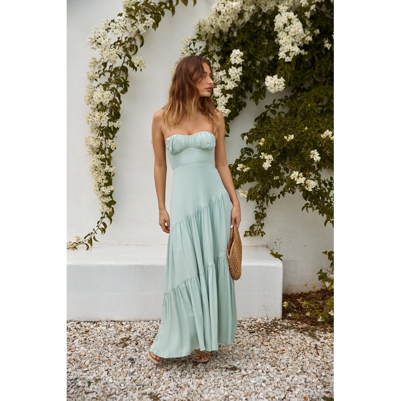 Calm And Collected Maxi Dress Sage