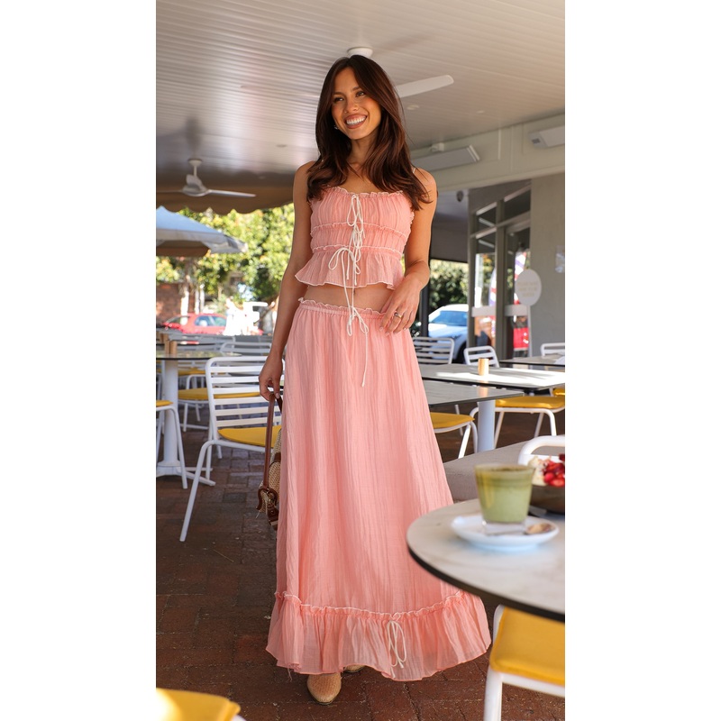 Dorothy Maxi Skirt (Apricot)