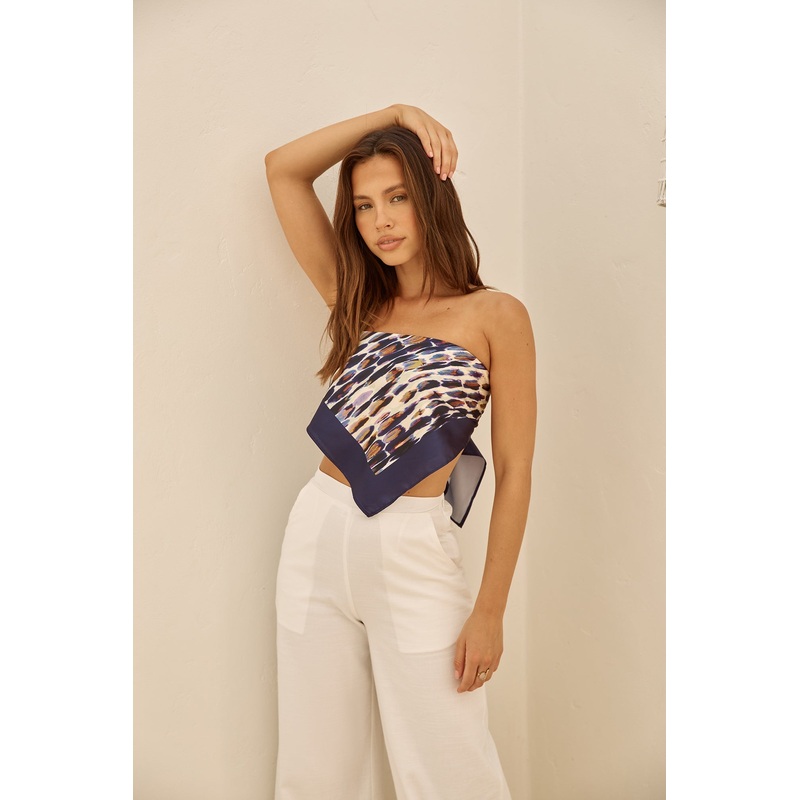 SEVEN WONDERS Scarf Top Tanah Print