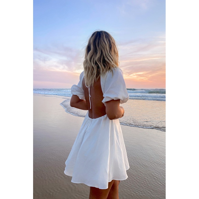 White Cruising Through Dress