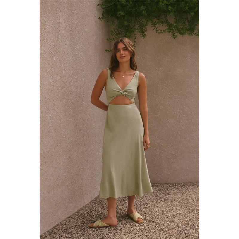 Soft Silhouette Maxi Dress Sage