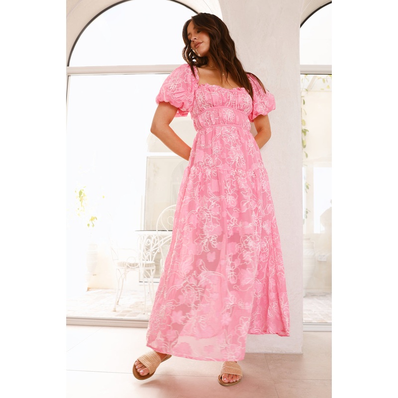 Step By Step Maxi Dress Pink