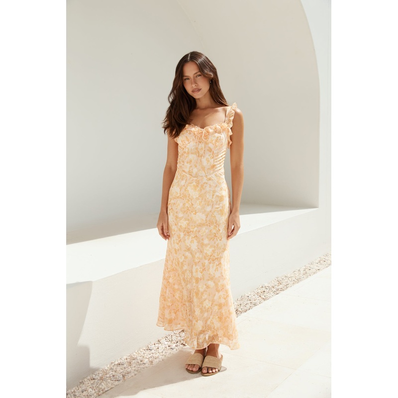 Botanica Maxi Dress Orange