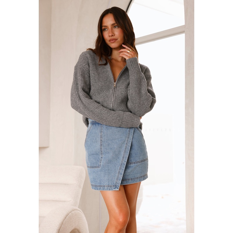 Luella Knit Top Grey