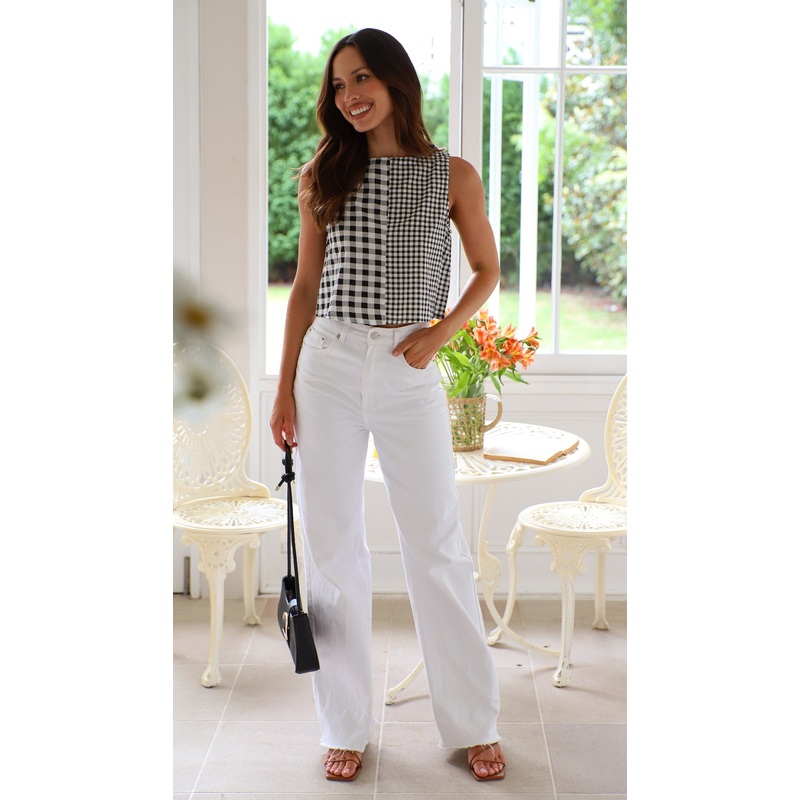 Owen Top (Black Gingham)