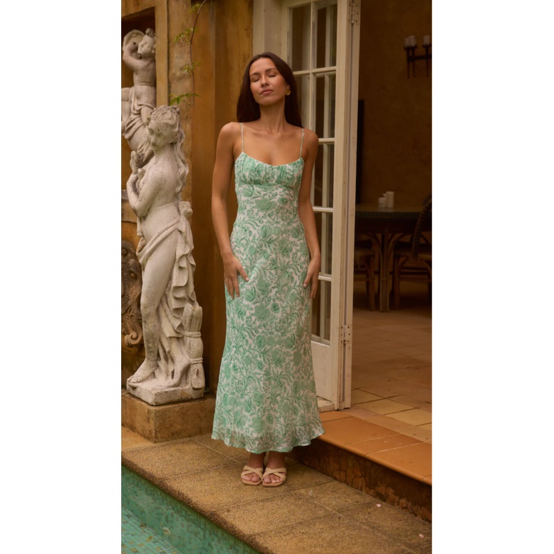 Pastel Paradise Maxi Dress Green