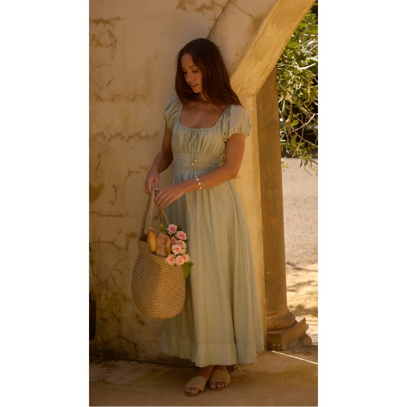 Sage of Secrets Maxi Dress Green
