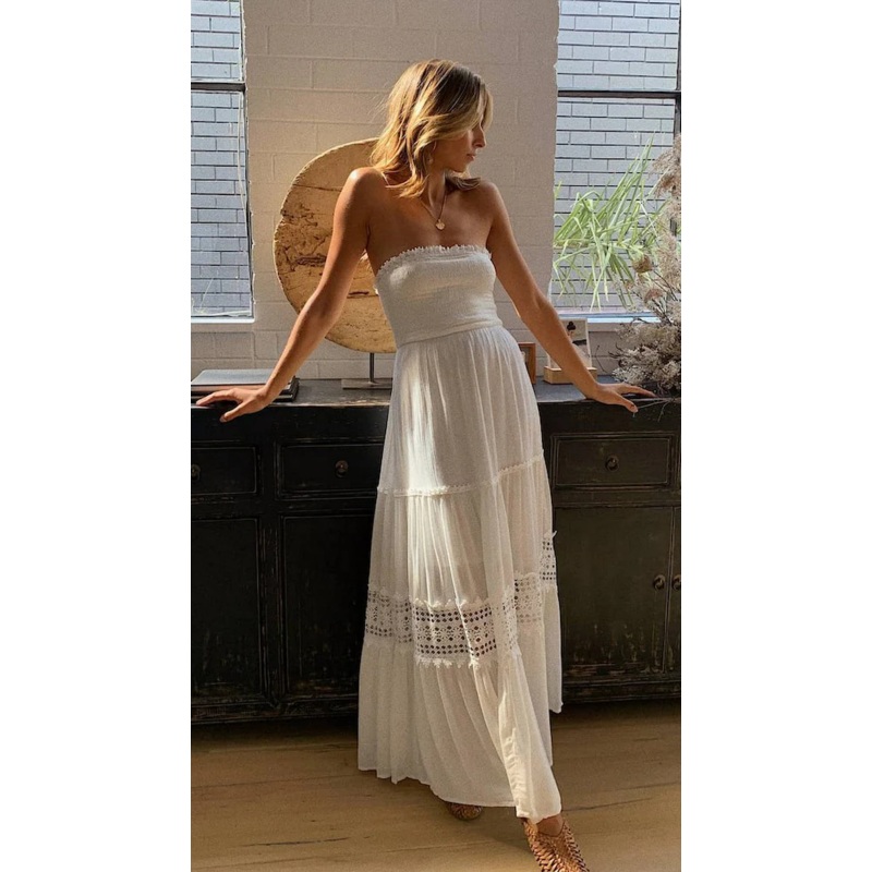 White Agatha Maxi Dress