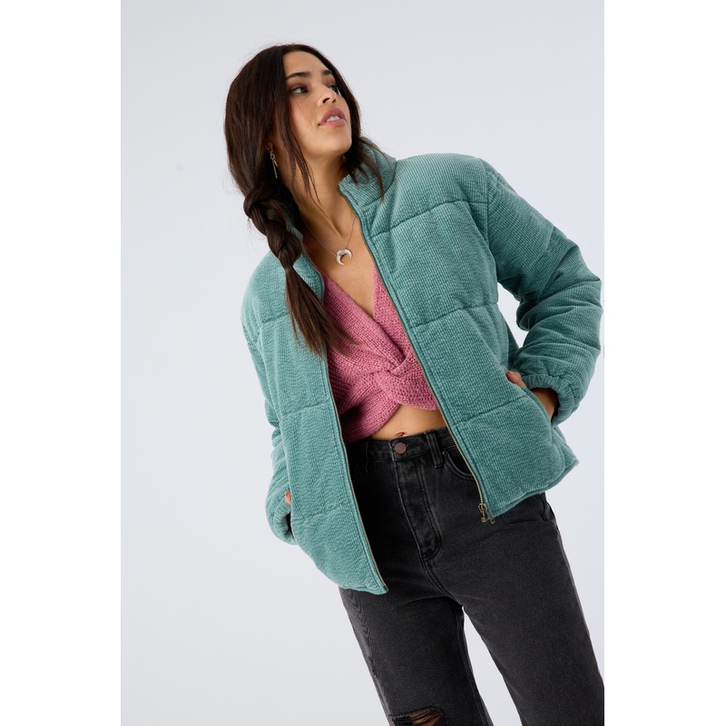 NOVAH CORDUROY QUILTED ZIP JACKET