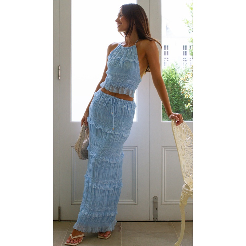 Serene Maxi Skirt (Blue)