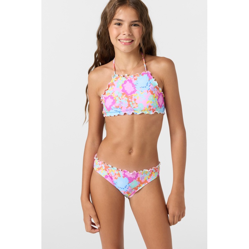GIRL’S NIGHTFALL RUFFLE EDGE HIGH NECK SET