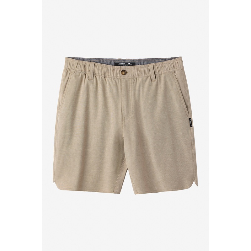 RESERVE LIGHT CHECK 18″ SCALLOP HYBRID SHORTS