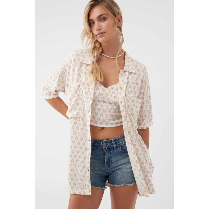 TRICIA DAISY BUTTON-UP TOP