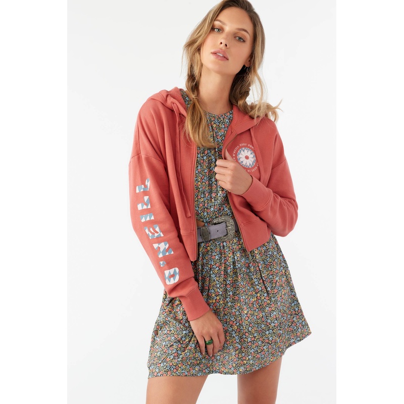 DARCIE ZIP FLEECE HOODY JACKET
