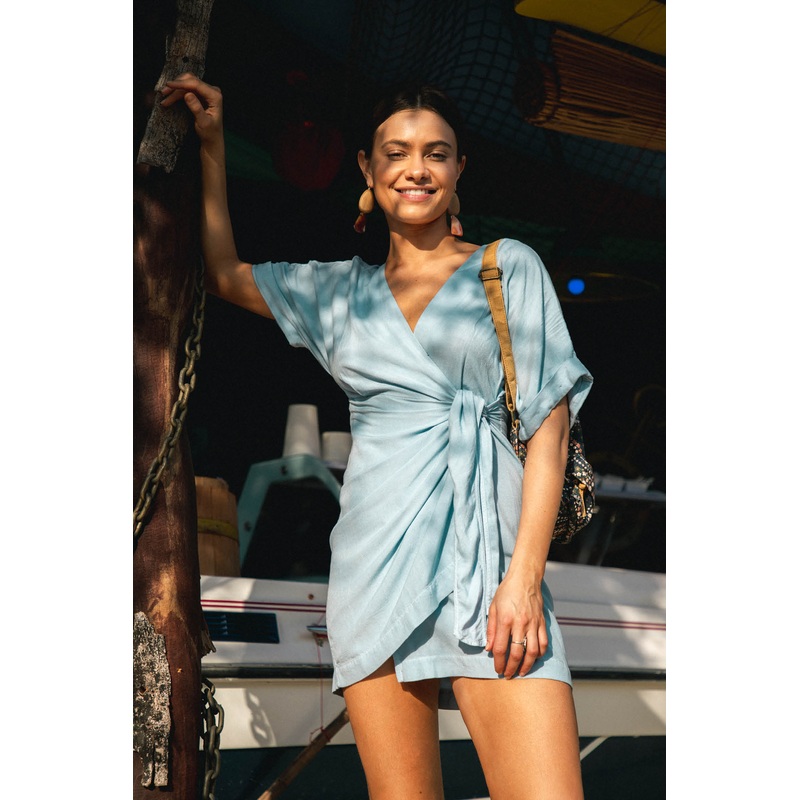 EMILEE WRAP SHORT DRESS