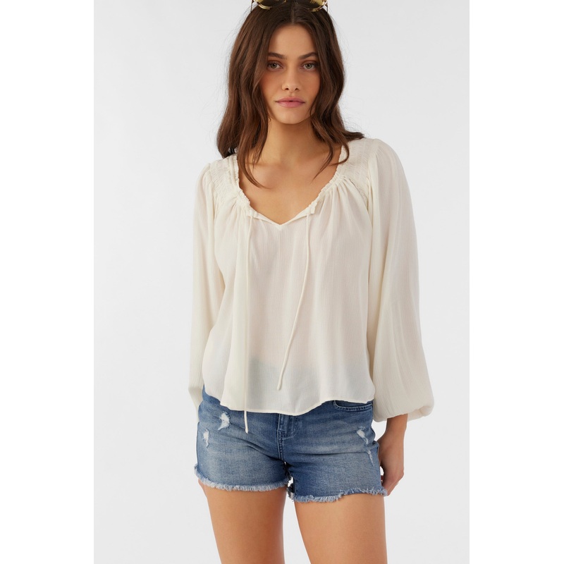 RIVER SOLID LONG SLEEVE TOP