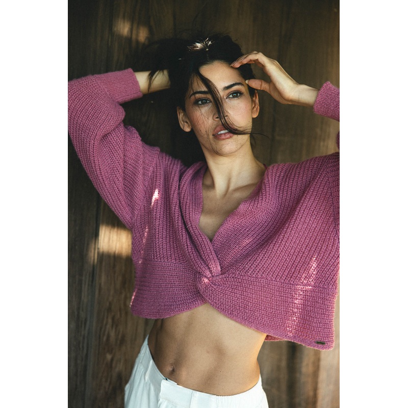 HILLSIDE TWIST FRONT REVERSIBLE SWEATER