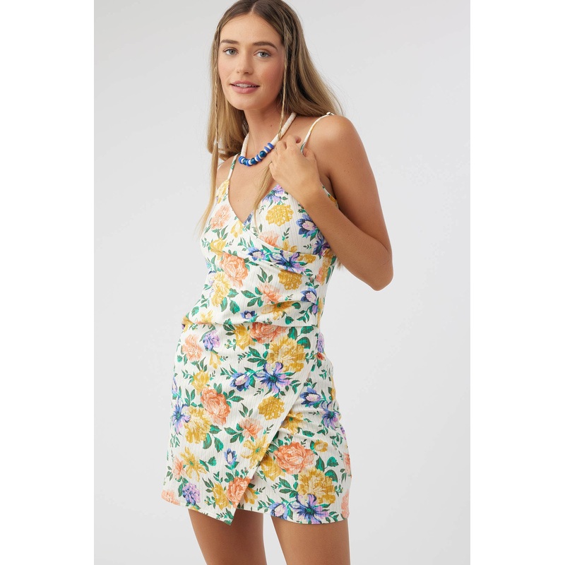 KIKI RIB FLORAL DRESS