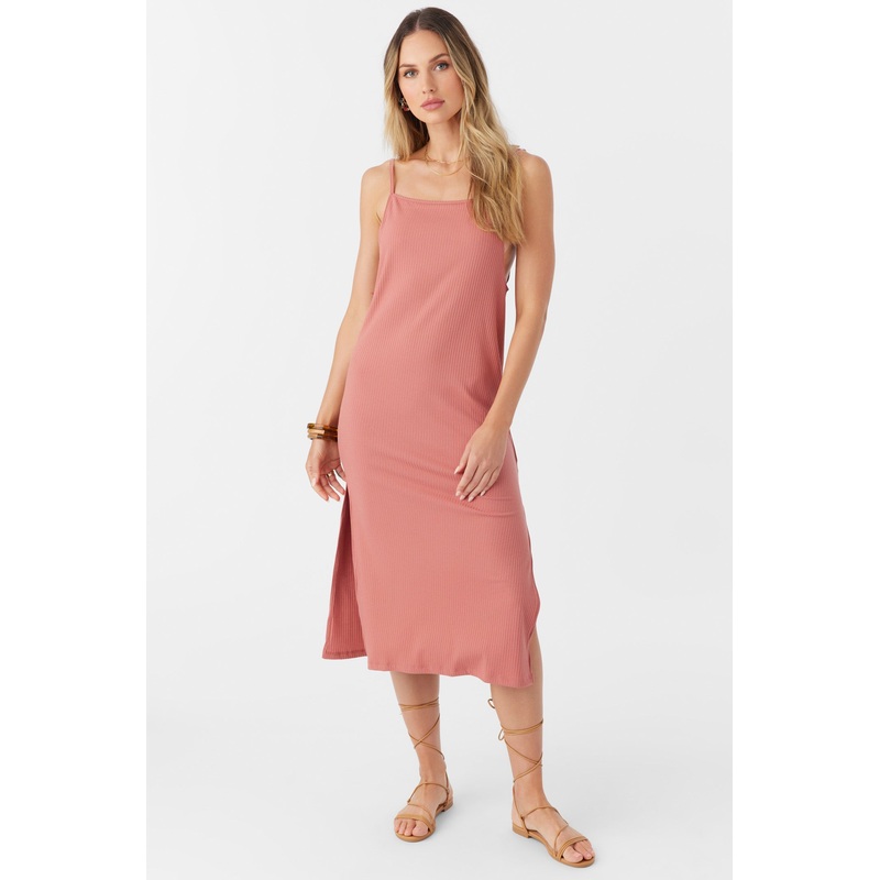 FYNNLY RIB KNIT MIDI DRESS