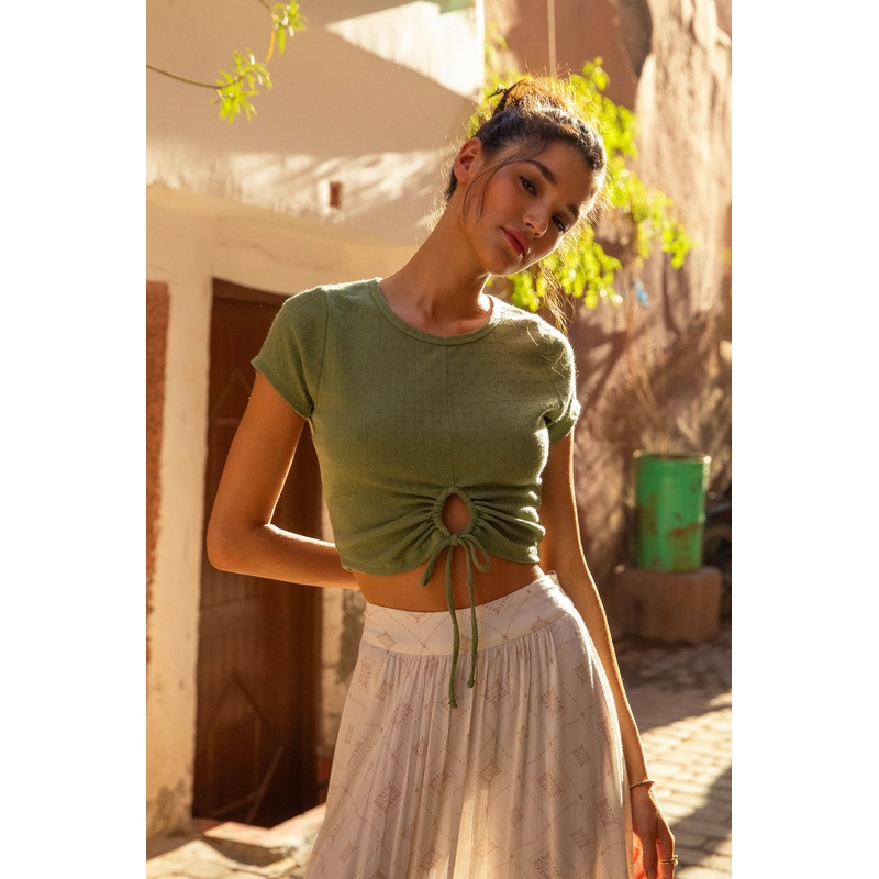 SHELBIE KNIT CROP TOP