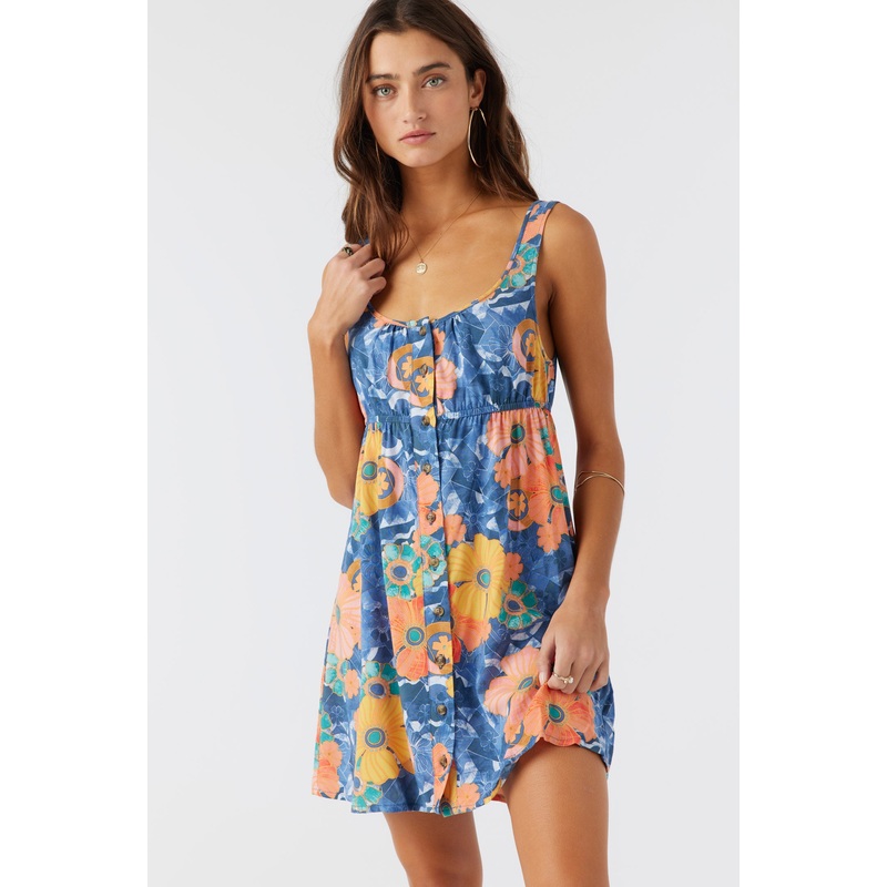 KORIE JADIA FLORAL BUTTON FRONT MINI DRESS