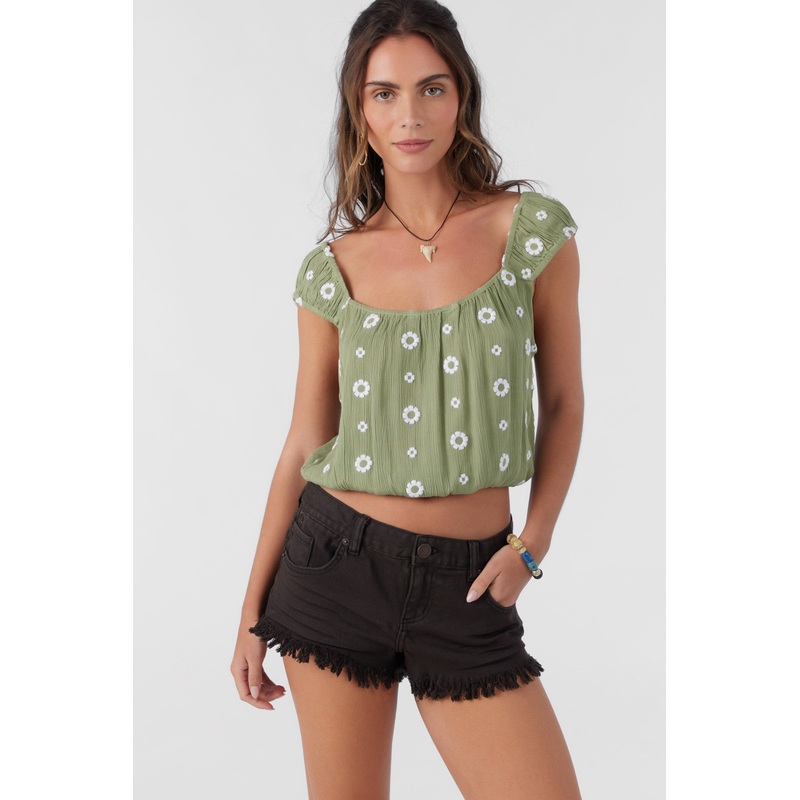 HUGHES EMBROIDERED GEO TOP