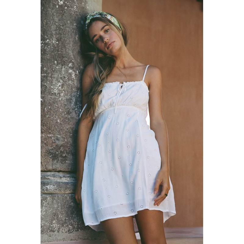 KALINE EYELET DRESS