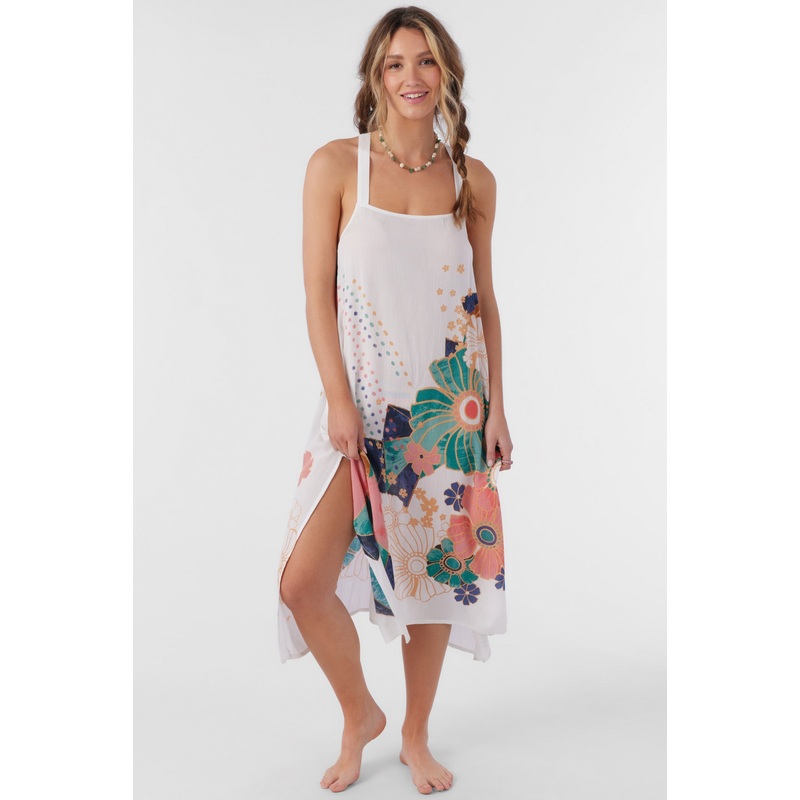 MIRANDA JADIA FLORAL MIDI COVER-UP DRESS