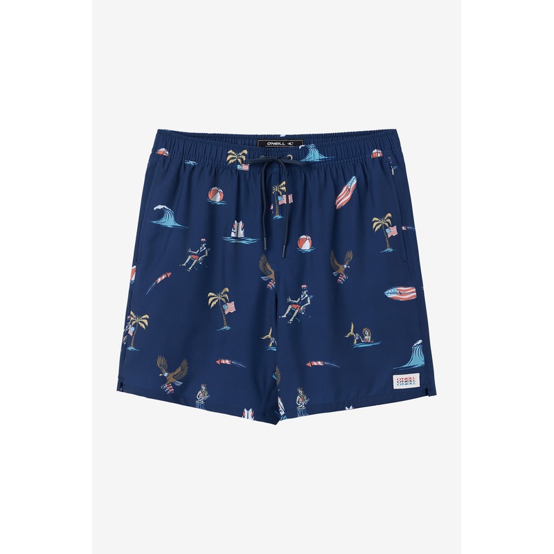 HERMOSA ELASTIC WAIST LINED 17″ SWIM TRUNKS