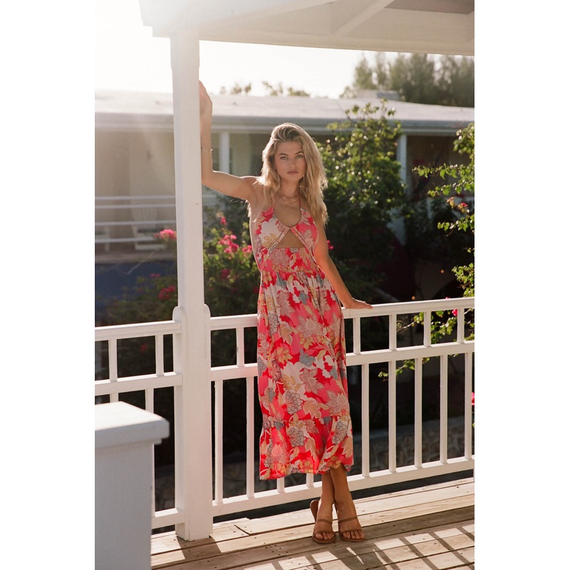 KYNLEE ANTALYA FLORAL MIDI DRESS