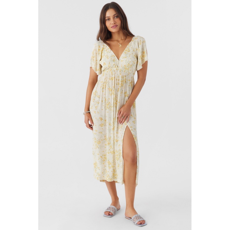 MIKEL TATIANNA FLORAL MIDI DRESS