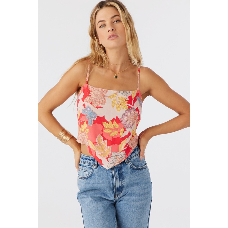 NAAMA ANTALYA FLORAL HANDKERCHIEF TOP