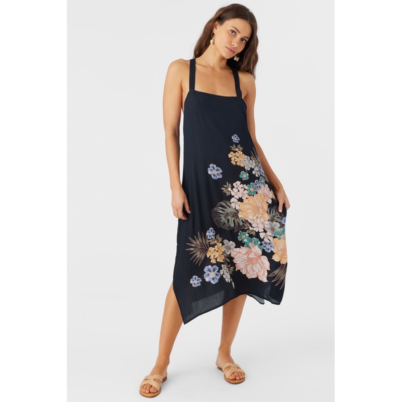 MIRANDA MACAW TROPICAL MIDI COVER-UP DRESS