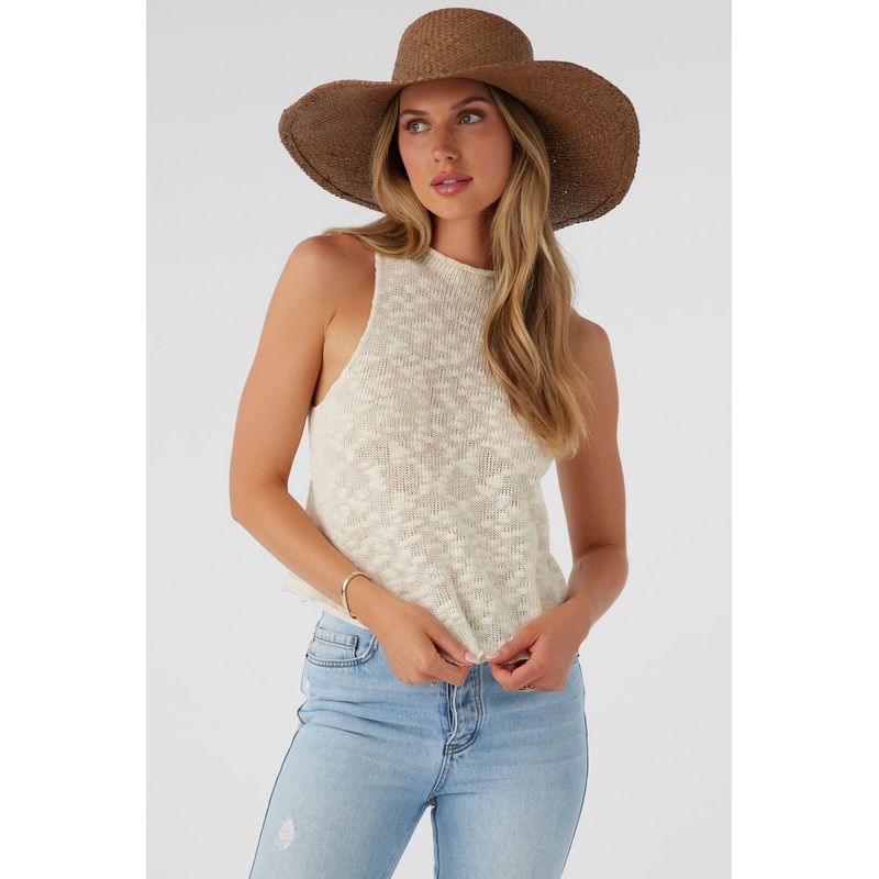 KINSLIE SLUB MOCK NECK SWEATER TANK TOP