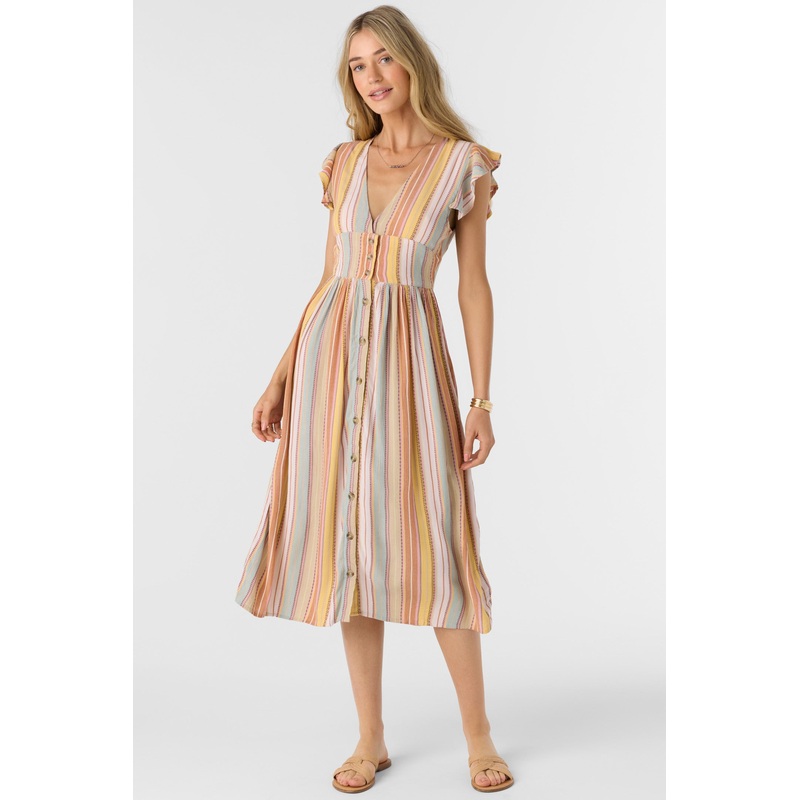RAINEY STRIPE MIDI DRESS