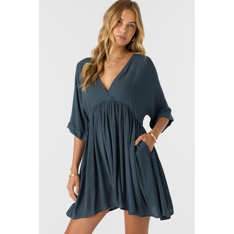 ROSEMARY SOLID SHORT SLEEVE DRESS