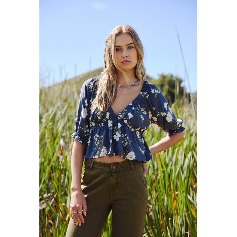 CRISELLA KENDRA FLORAL BLOUSON TOP