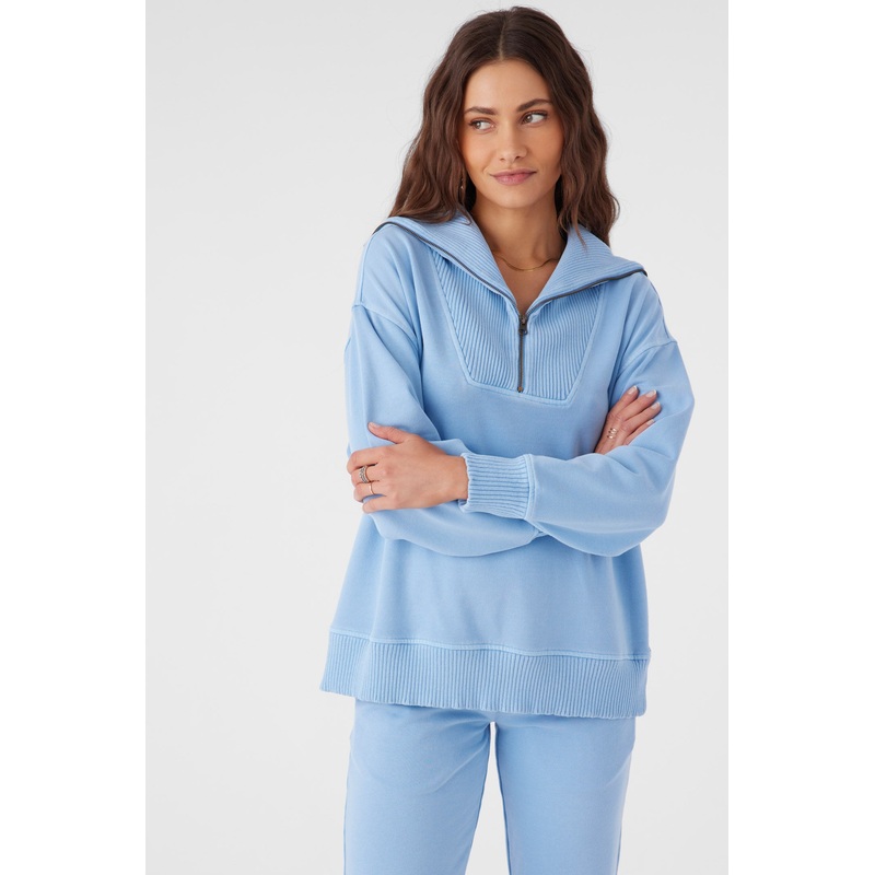 KARMA FRENCH TERRY HALF ZIP PULLOVER