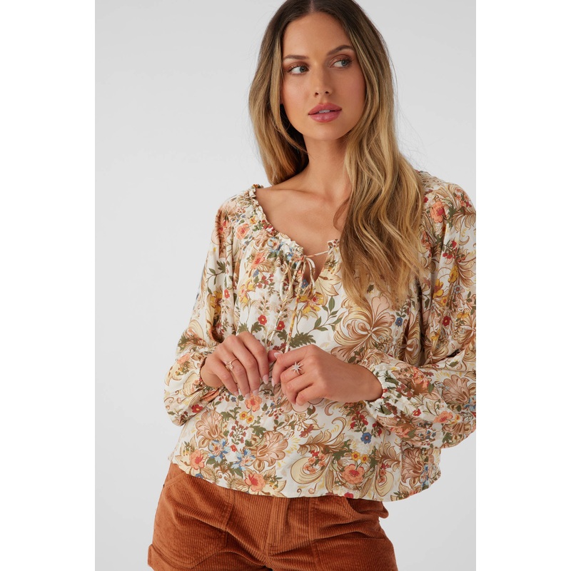 RIVER SOFIA FLORAL LONG SLEEVE TOP
