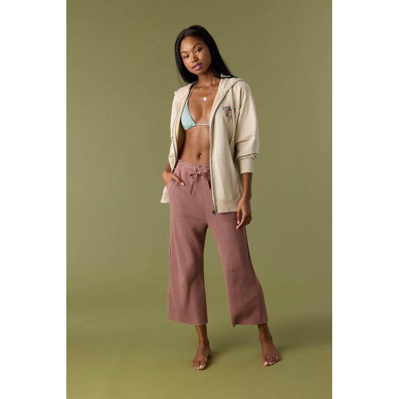 TOUR WAFFLE KNIT CROPPED LOUNGE PANTS