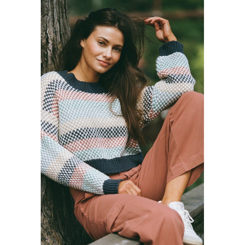 BILLIE CROPPED STRIPE SWEATER