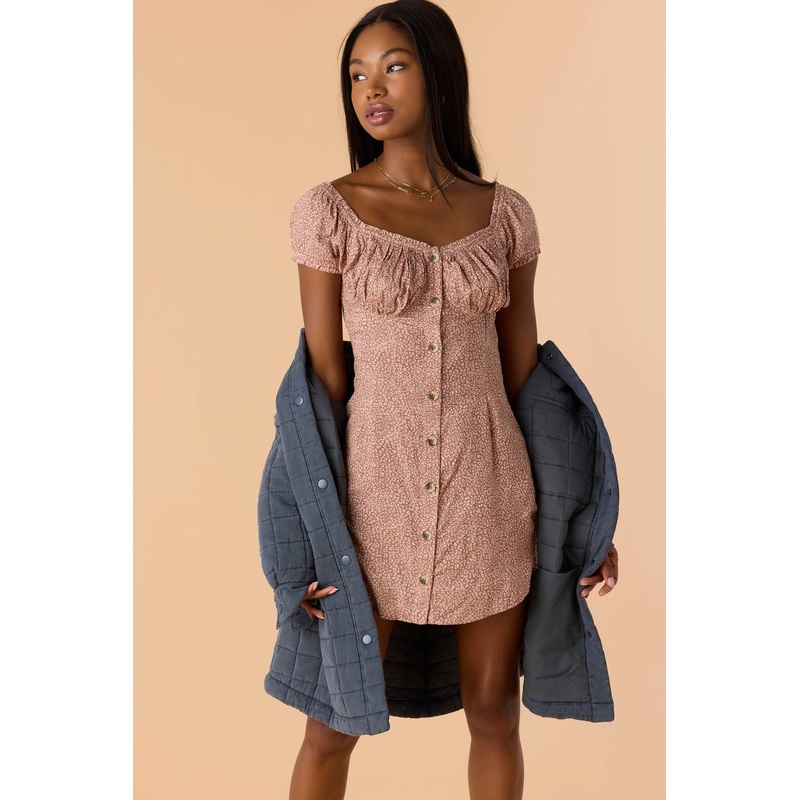 ELLISON LORDES ANIMAL OFF-THE-SHOULDER MINI DRESS